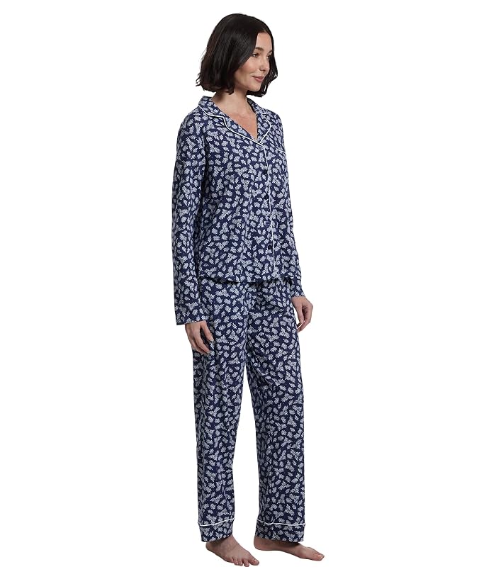 Karen Neuburger Jolly & Bright Long Sleeve Notch Top & Long Pants Set - Image 2