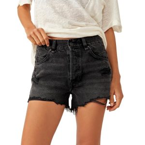 Free People Now Or Never Denim Short