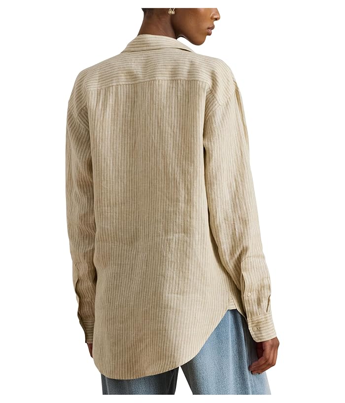 Lauren Ralph Lauren Relaxed Fit Striped Linen Shirt - Image 3