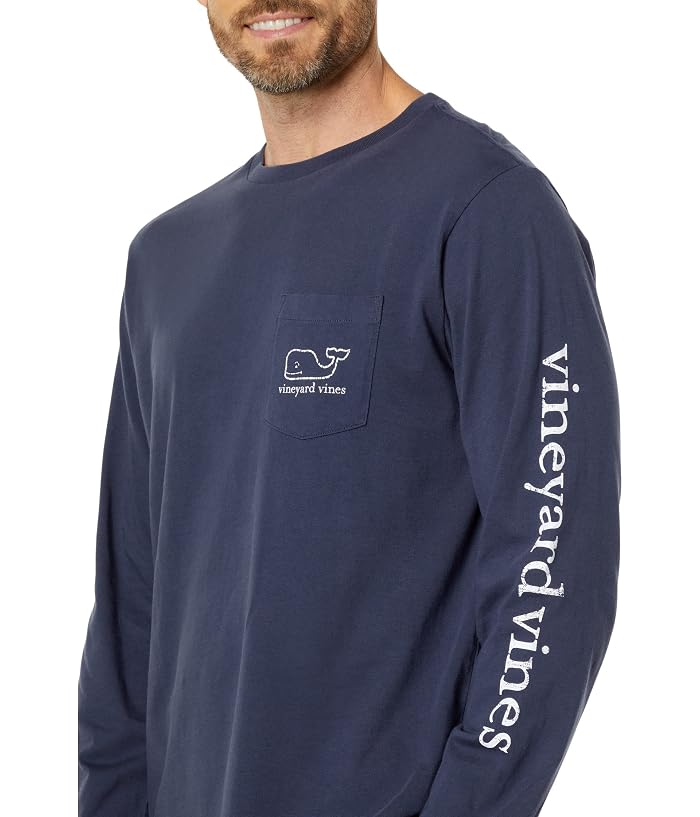 Vineyard Vines Long Sleeve Vintage Whale Pocket T-Shirt - Image 3