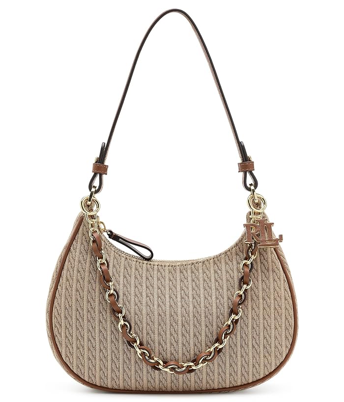 Lauren Ralph Lauren Mini-Cable Medium Marcy Zip Shoulder Bag
