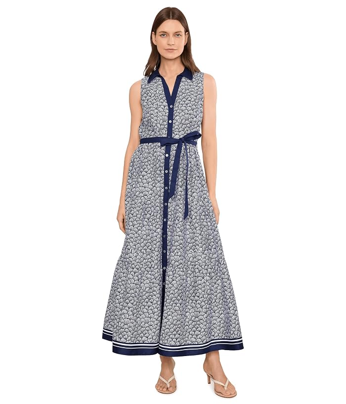 CeCe Sleeveless Polo Shirt Midi Dress