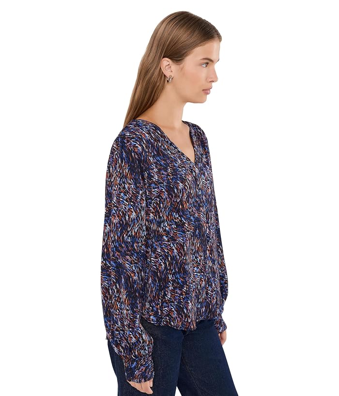 Liverpool Los Angeles Long Sleeve Woven Blouse with Neck Tie - Image 3