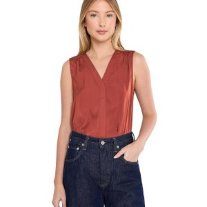 Vince Camuto Rounded Placket Shell