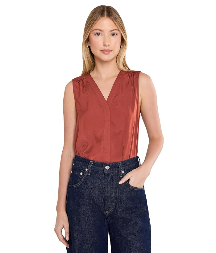 Vince Camuto Rounded Placket Shell