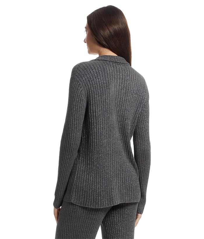 Barefoot Dreams CozyChic Ultra Lite® Lurex Rib Bottom Front Shirt - Image 3