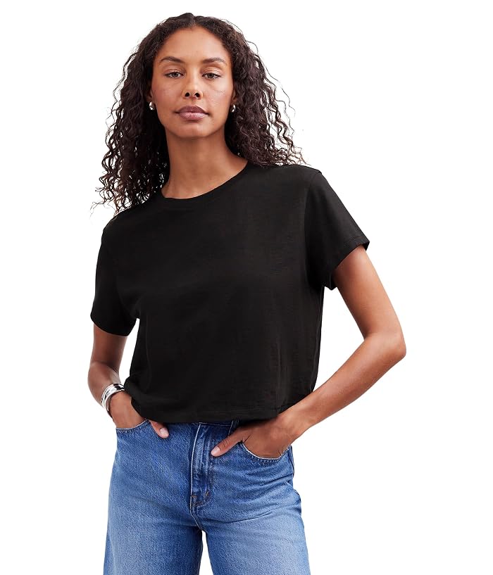 Madewell The Boxy Crop Tee in Soft Slub - Image 3