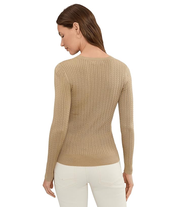 Lauren Ralph Lauren Petite Mini-Cable Crewneck Sweater - Image 4