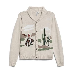 Janie and Jack Horse Shawl Collar Sweater (Toddler/Little Kid/Big Kid)