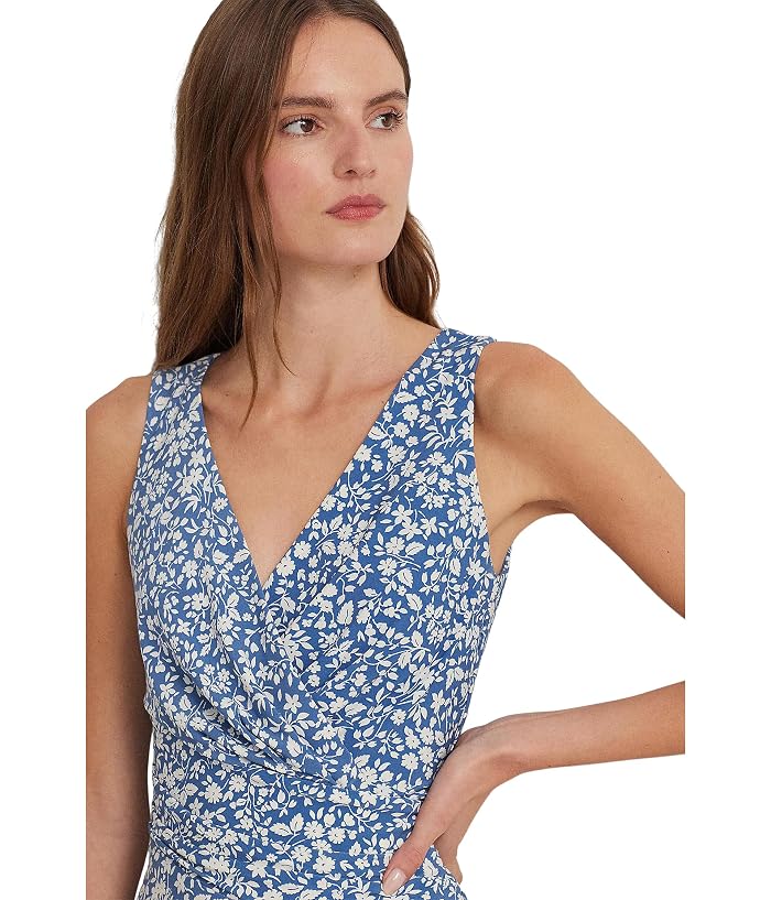 Lauren Ralph Lauren Floral Surplice Jersey Sleeveless Dress - Image 3