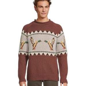 L.L.Bean Signature Organic Cotton Rollneck Sweater Fair Isle