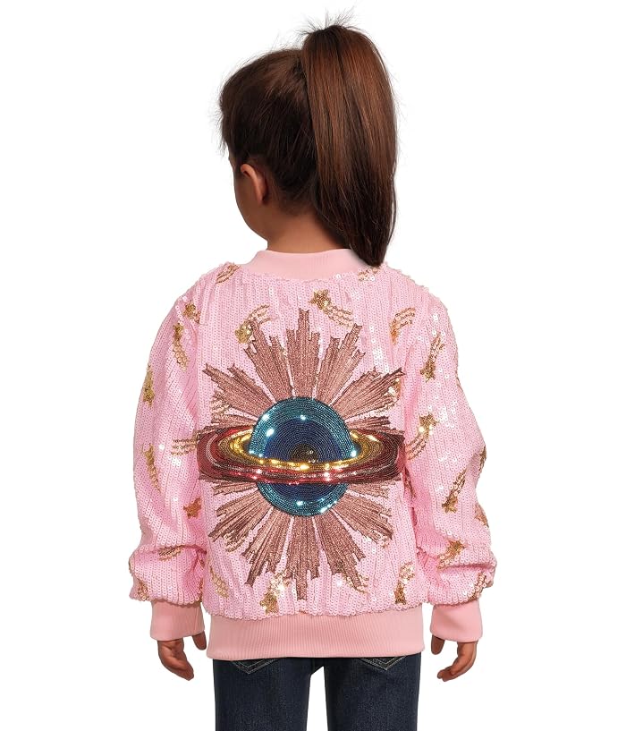 Lola and The Boys Galaxy Star Sequin Bomber (Toddler/Little Kid/Big Kid) - Image 2