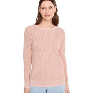 L.L.Bean Sunwashed Waffle Pullover Sweater
