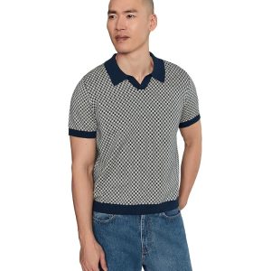 Liverpool Los Angeles Short Sleeve Johnny Collar Sweater Knit