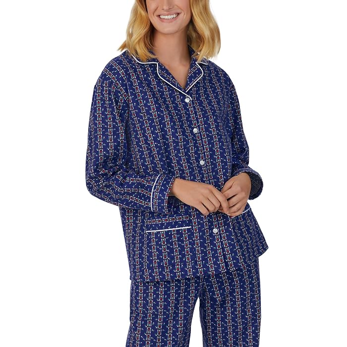 Lanz of Salzburg Classic Notch Collar Flannel PJ Set - Image 3