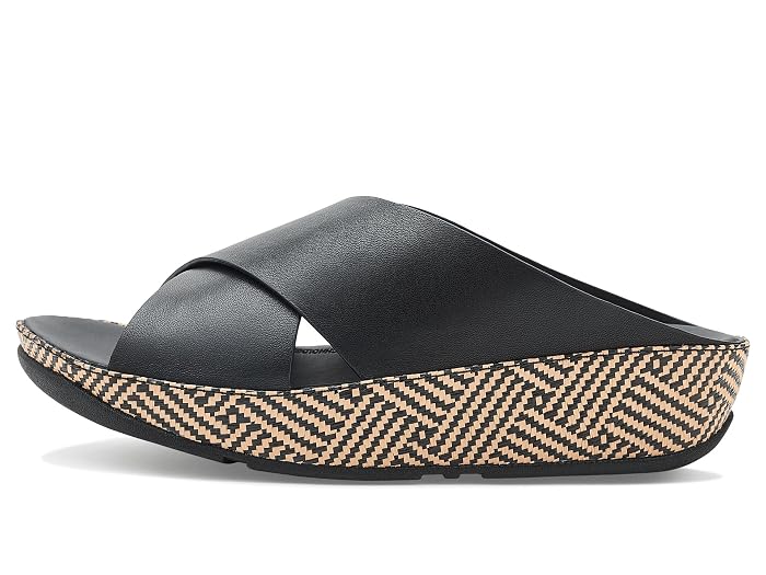 FitFlop Lulu Lux Graphic-weave Leather Cross Slides - Image 2