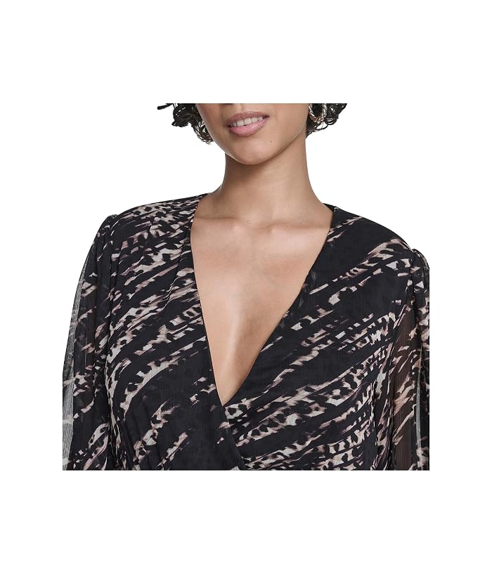 Calvin Klein Long Sleeve Chiffon Shirtdress - Image 4