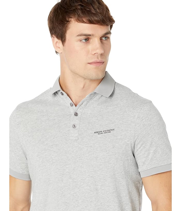 Armani Exchange Slim Fit Milano/New York Logo Polo - Image 3