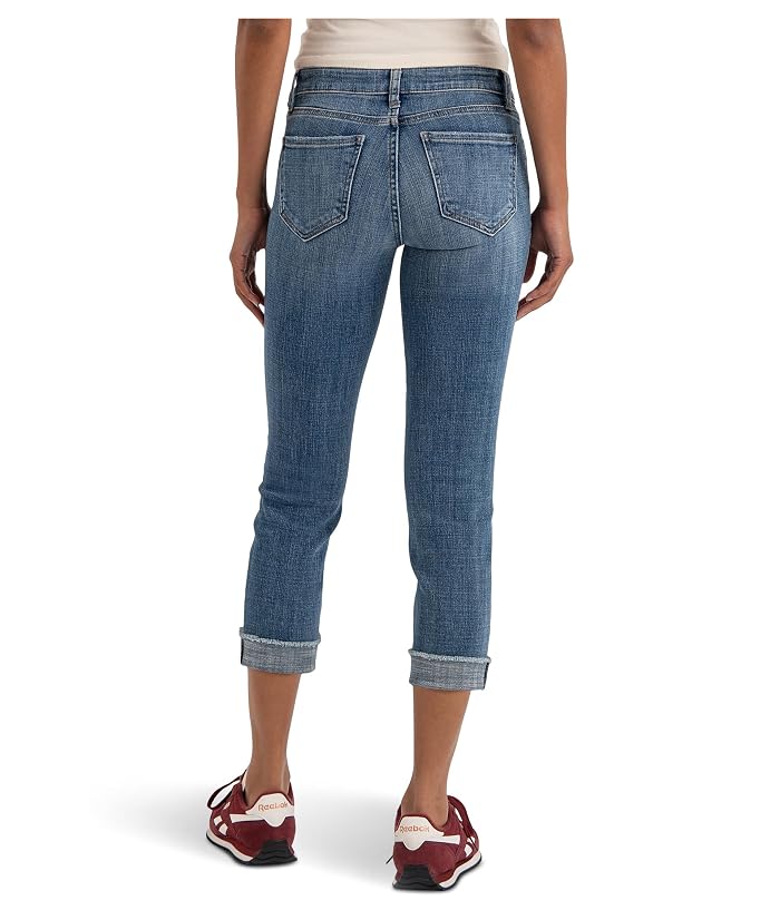 KUT from the Kloth Amy Crop Straight Leg- Roll Up Fray Front Patch Pockets - Image 2