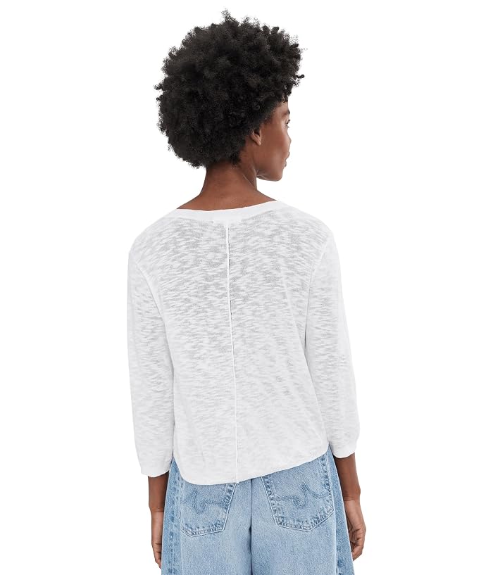 Mod-o-doc 3/4 Sleeve V-Neck Sweater - Image 4