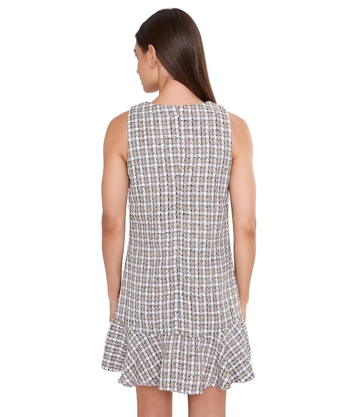 CeCe Sleeveless Shift Dress w/ Ruffle Hem and Bow - Image 4