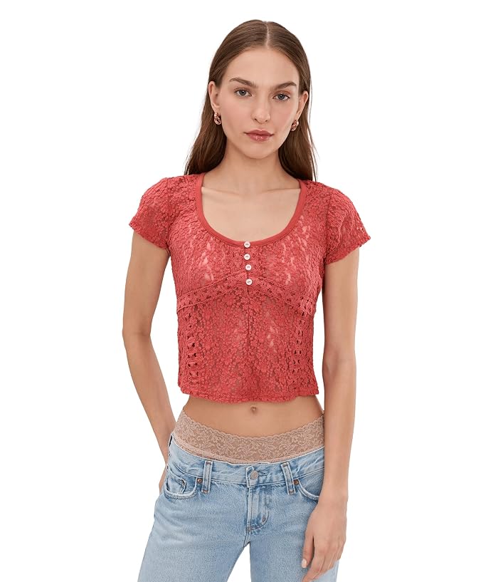 Free People Claro Short Sleeve Tee