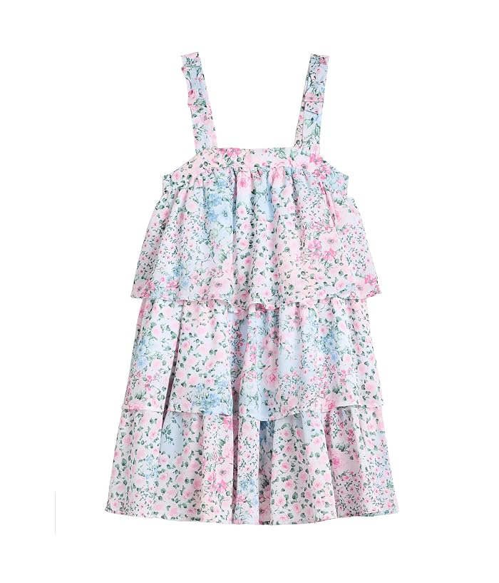 Janie and Jack Bold Floral Tiered Dress (Toddler/Little Kid/Big Kid) - Image 4