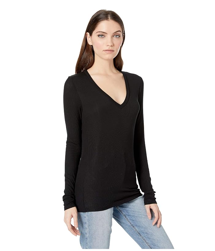 Splendid Valley 2x1 Rib Long Sleeve V-Neck - Image 4
