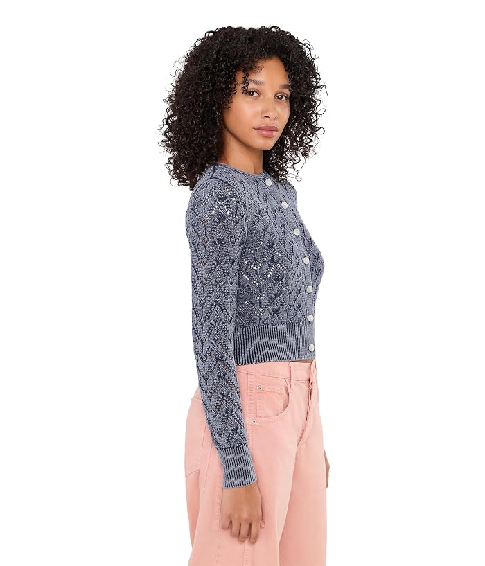 Free People Pretty In Pointelle Cardi - Image 3