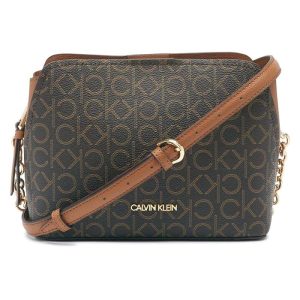 Calvin Klein Hailey Signature Triple Compartment Chain Crossbody
