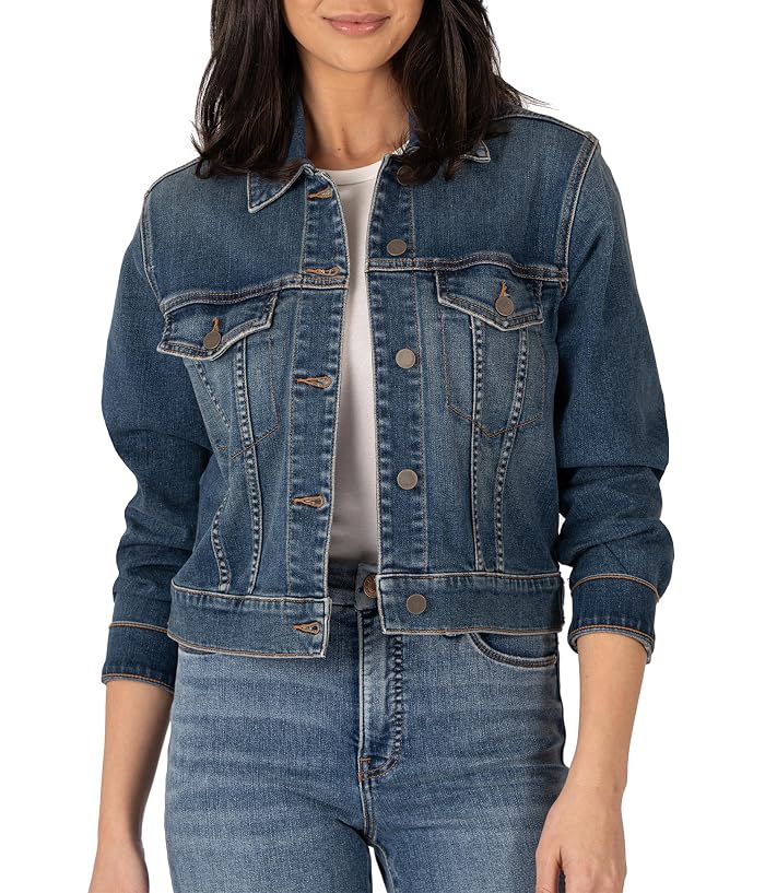 KUT from the Kloth Julia Crop Jacket w/ Drop Shoulder-Regular Waistband