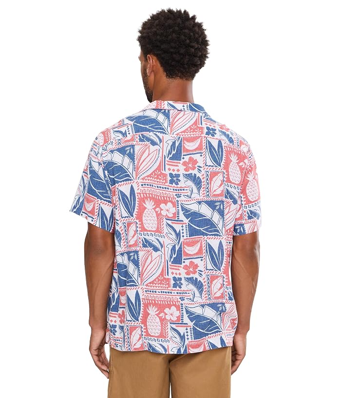 Vineyard Vines Waikiki Woodblock Seabreeze Linen Rayon Short Sleeve Cabana Shirt - Image 4