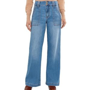 KUT from the Kloth Jodi High-Rise Straight Leg With Porkchop Pockets In Draft