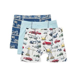 Kickee Pants Kids Print Boxer Brief Set of 3 (Toddler/Little Kid/Big Kid)