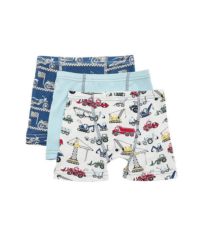 Kickee Pants Kids Print Boxer Brief Set of 3 (Toddler/Little Kid/Big Kid)
