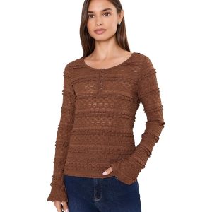Sanctuary Lovely Lace Button Front