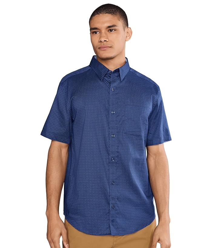 Johnston & Murphy Logan Printed Cotton Short-sleeve Shirt