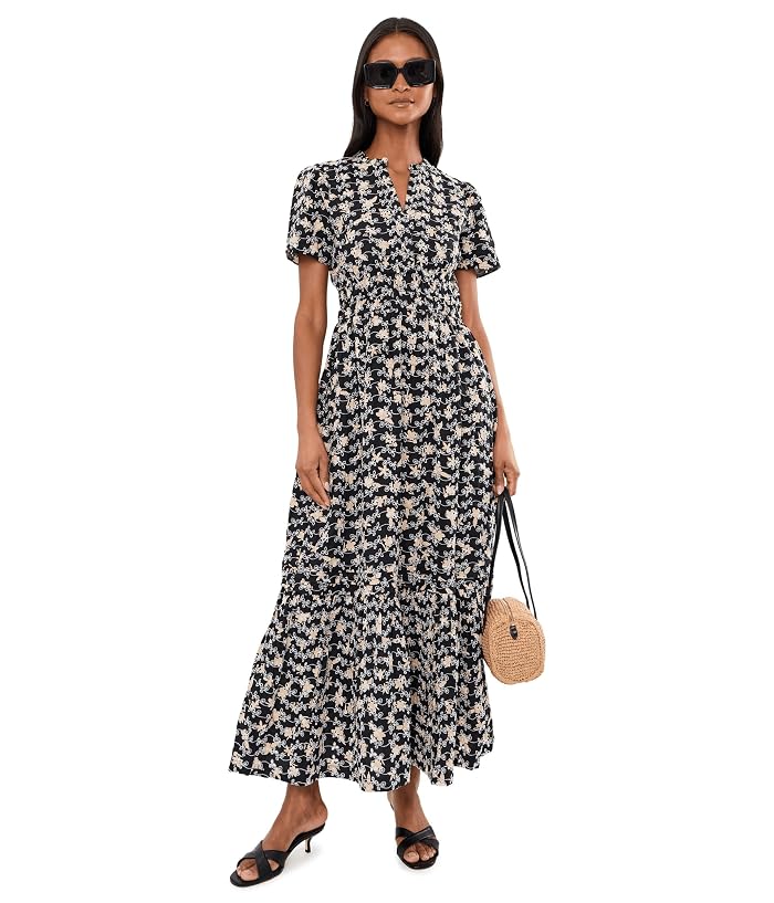CeCe Embroidery Elastic Waist Maxi Dress - Image 2
