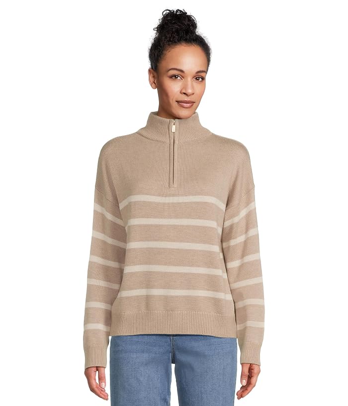 Splendid Georgie Stripe 1/4 Zip Sweater