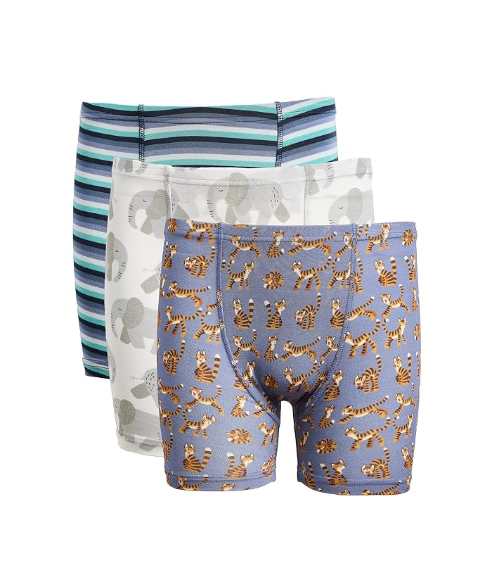 Kickee Pants Kids Print Boxer Briefs Set of 3 (Big Kid)