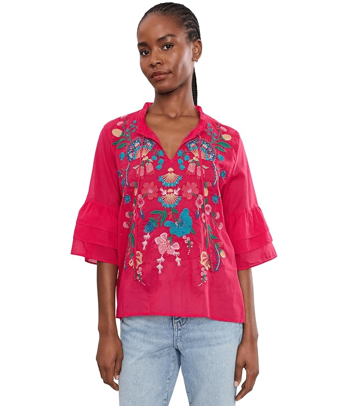 Johnny Was Ruffle Sleeve Blouse - Soline