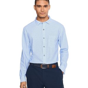Johnston & Murphy XC+ Motion Long Sleeve Dress Knit Shirt