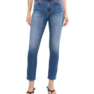 AG Jeans Mari Mid-Rise Slim Straight Jeans