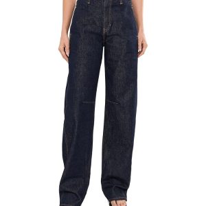AG Jeans Mercer Cuffed High-Rise Barrel Jeans in Squaw Valley