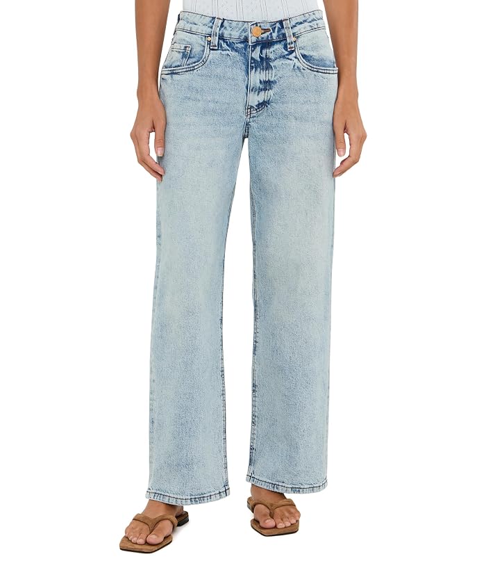 KUT from the Kloth Petite Selena Baggy Low Rise Straight Leg Clean Hem in Enthusiastic