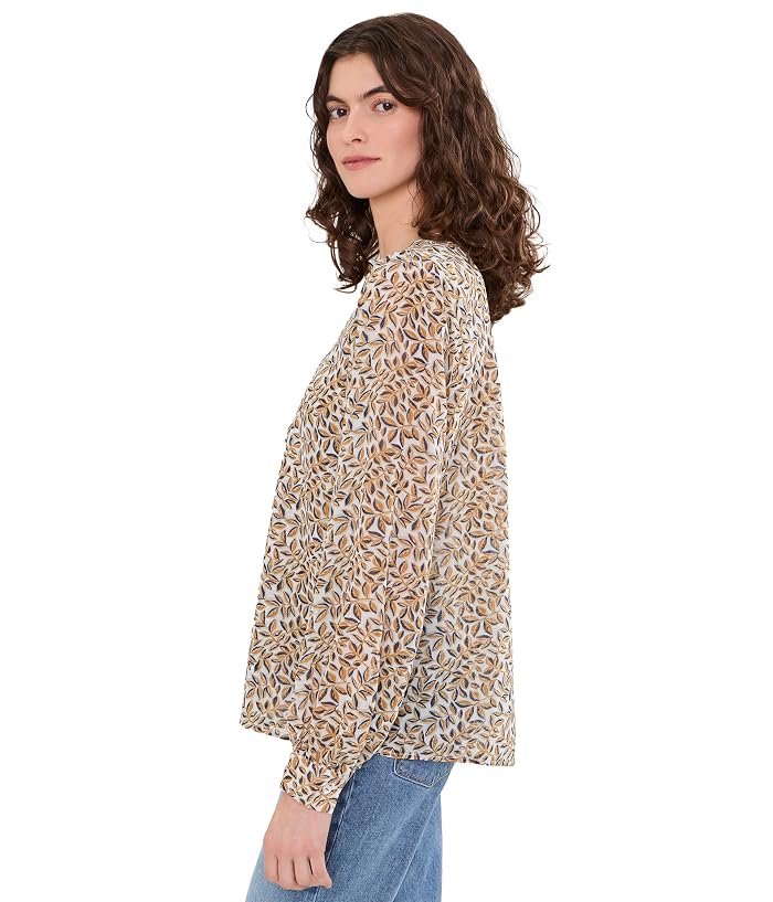Liverpool Los Angeles Long Sleeve Lace-Up Front Woven Blouse - Image 3