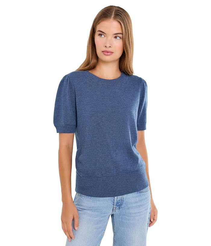 Vince Camuto Short Sleeve Puff Sleeve Crew Neck
