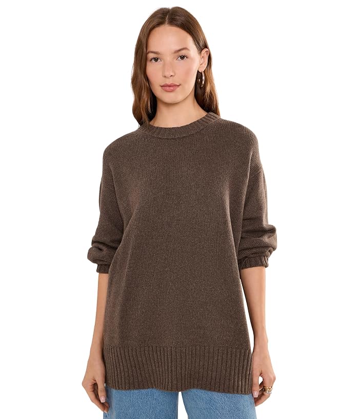 Eileen Fisher Cotton and Recycled Cashmere Crew Neck Sweater