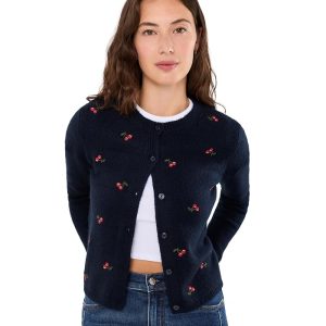DAZE Muse Embroidered Fitted Cardigan