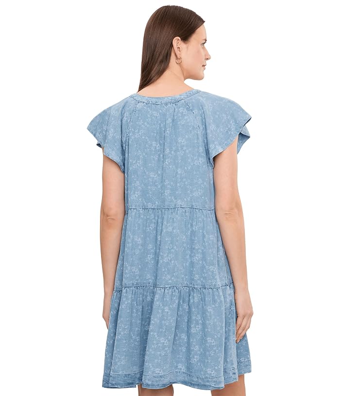 Liverpool Los Angeles Tiered Flutter Sleeve Dress - Image 4